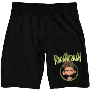 ParaNorman Norman Logo Men's Black Sleep Pajama Shorts - 1 of 4