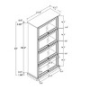 Glass Display Cabinet 4 Tier, Glass Display Cabinet Storage, Curio Cabinet With Glass Doors, Decorative Storage Cabinets Modern-Cuddlewood - 4 of 4