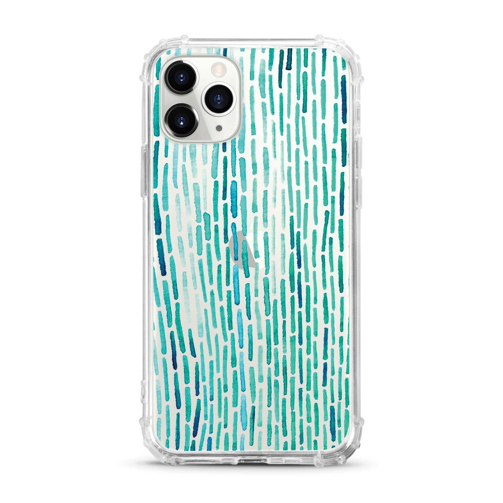 OTM Essentials iPhone 11 Pro/X/XS Tough Edge Geometrics & Patterns Clear Case - Dashes Peacock