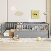 ALEXOUN Floor Bed with Fence & Door - Kids Bed Montessori Frame - Easy Assembly, No Spring Box Needed - for Playroom Bedroom - 2 of 4