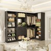Aheaplus Corner Closet System with Mirror and Drawers, Wardrobe Organizer with Hanging Rods - 3 of 4