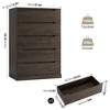 Tall 4-Drawer Dresser, Freestanding Vertical Storage Cabinet for Bedroom, Closet, Living Room, Hallway, or Entryway - 2 of 4