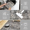 Washable Area Rug Non Slip - Low Pile Vintage Faux Wool Soft Rug, Machine Washable Foldable Distressed Floral Accent Carpet for Living Room - 4 of 4