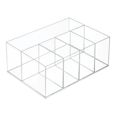 iDesign 5-Section Divided Vanity Organizer for Cosmetic Storage - Clear