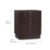 Teamson Home Potomac Modern Boho Solid Wood 2-Drawer Nightstand with Push-to-Open Storage & Rounded Corner - 2 of 4