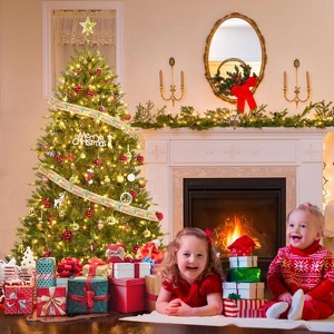7.5Ft Prelit Artificial Christmas Tree, Spruce with 600 Lights, 11 Lighting Modes, Automatic Branches, Foot Switch - 1 of 4