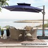 Crestlive Products 9'X11' Double Top Patio Cantilever Umbrella UV30+ Outdoor 360° Rotation 6 Heights Adjustable Offset Umbrella - 3 of 4