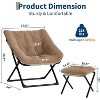 Garvee XL Foldable Saucer Chair with Plush Faux Fur, Non-Slip Base, Comfortable Lounge Accent Chair for Teens & Adults - 2 of 4