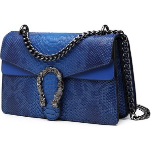 Crossbody Bags for Women - Snake Printed Clutch Purses Leather Chain Shoulder Bags Evening Handbags - 1 of 4