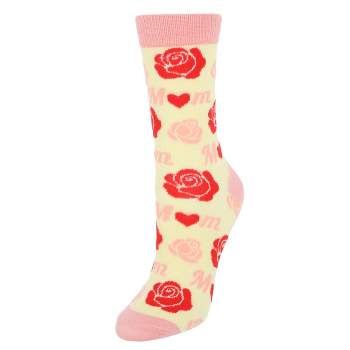 CTM Women's Soft I Love Mom Novelty Socks (1 Pair)