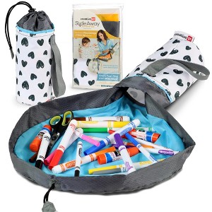 Creative QT SlideAway, Hearts Print, On-The-Go Mini Storage Bag and Table Top Play Mat, Room and Travel Organizer - 1 of 4