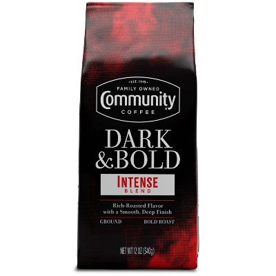 Photo 1 of Community Coffee Dark  Bold Premium Dark Roast Ground Coffee - 12ozz   bb 04-03-2025