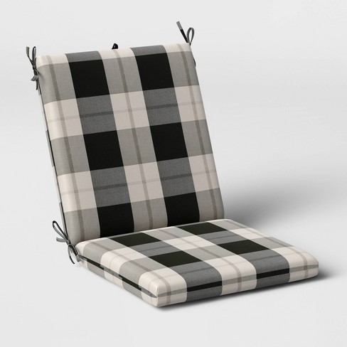 Woven Plaid Outdoor Chair Cushion, Target Threshold Outdoor Chair Cushions