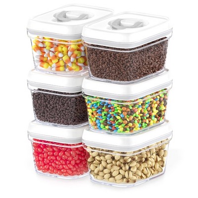 DWËLLZA KITCHEN White Lids Clear Plastic Airtight BPA-Free Food Storage Containers