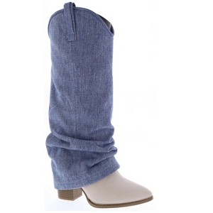 Women's Wo's Few Hearts Ago Slouchy Denim Boots - Top Guy - 1 of 1