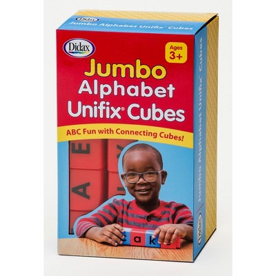 Didax Jumbo Unifix Alphabet Cubes, Set of 30
