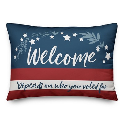 Creative Products Depends on Who You Voted For 20 x 14 Indoor / Outdoor Pillow