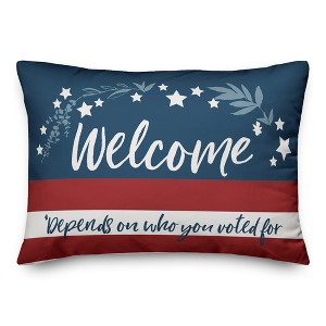 Creative Products Depends on Who You Voted For 20 x 14 Indoor / Outdoor Pillow - 1 of 3