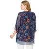 Woman Within Plus Size Miracle Mesh Tulip Three-Quarter Sleeve Tunic - 3 of 4