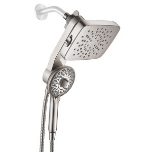 Cobbe 2-in-1 Dual Shower Head, 5-Spray Detachable Round Handheld Shower Head - 1 of 4