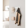 Set of 2 Wall-Mounted Coat Rack, Hook Rack, 8 Dual Metal Hooks, for Coats, Bags, Keys, in The Entryway, Bedroom, Living Room, White - 3 of 4