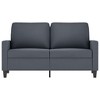 vidaXL 2-Seater Sofa in Dark Gray Velvet - Contemporary Design Couch with Sturdy Metal Frame and Thick Padding - 3 of 4