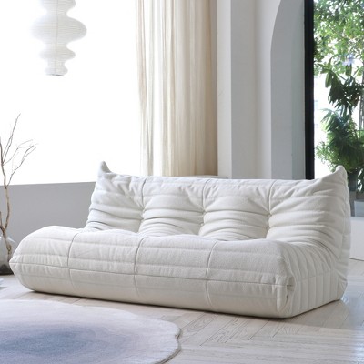 WJShome Lazy Floor Sofa, Fireside Chair,Teddy Velvet Sofa Bean Bag Couch, Lounge Togo Lazy Floor Sofa, Accent Chair , Corner Chair