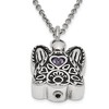 Black Bow Jewelry Antiqued Stainless Steel CZ Birthstone Angel Ash Holder Necklace 18 In - 2 of 4