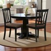 FurniFact,Elegant Dining Chairs Set of 2 with Black and Cherry Wood Finish - 2 of 3