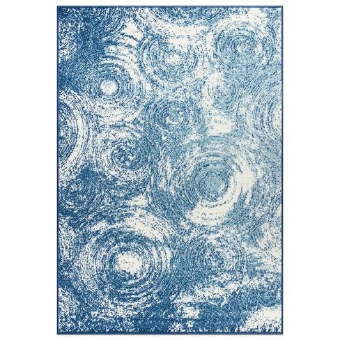 World Rug Gallery Contemporary Distressed Circles Area Rug - image 1 of 4