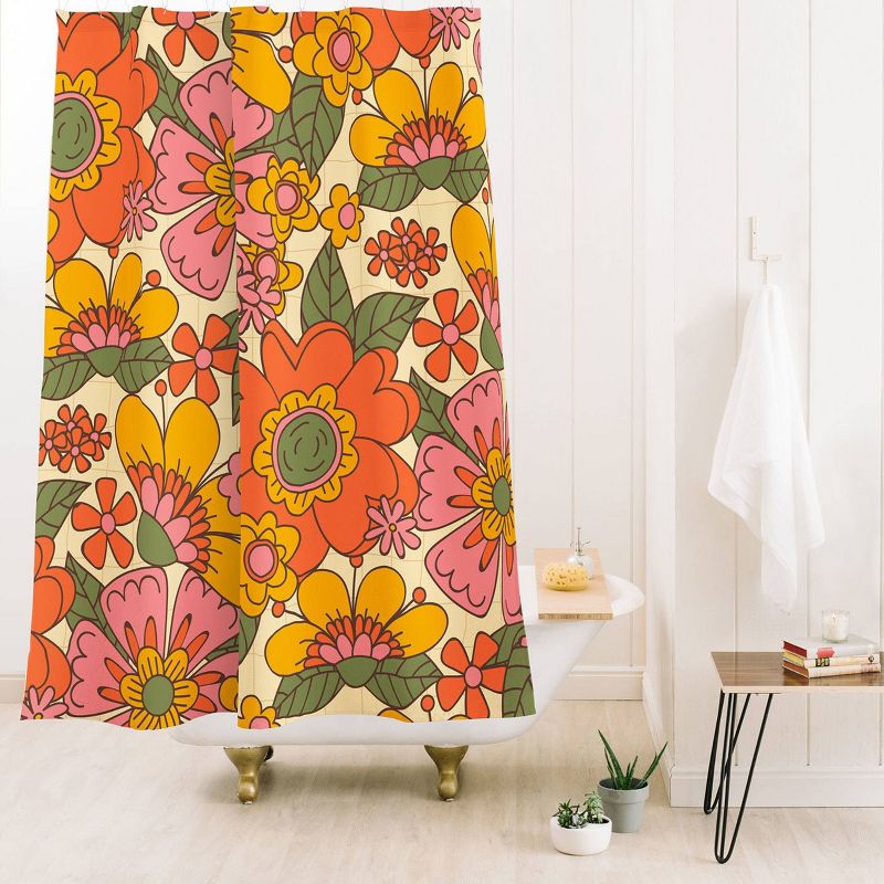 Thirty One Illustrations Spring in Retro Shower Curtain - Deny Designs, 3 of 4