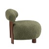 ModernLuxe Accent Chair, Wooden Upholstered Slipper Chair, Single Sofa Lounge Chair - 4 of 4