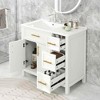 MAYEERTY 36" Bathroom Vanity with Sink Top 2 Doors 3 Drawers Solid Wood MDF White - 2 of 4