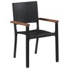 vidaXL Outdoor Dining Set - Poly Rattan and Acacia Wood, Water-Resistant and Durable - 9 Pieces with 1 Table and 8 Chairs - Brown/Black - 3 of 4