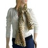 Slickblue Chic Leopard Grain Silk Scarf – Soft, Lightweight, and Stylish Animal Print Wrap Shawl for Women - 4 of 4