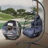 CAVINAS 350lbs Egg Swing Chair with Guardrail&Stand,Wicker Rattan Hanging Chair Indoor and Outdoor,Patio Hammock Chair for Balcony&Garden - 3 of 4