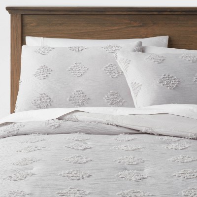  Tufted Diamond Crinkle Comforter & Sham Set - Threshold™