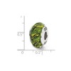 Black Bow Jewelry Green/Yellow Swirl Hand-Blown Glass & Sterling Silver Bead Charm, 13mm - 3 of 4