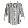 Women's Striped Cold Shoulder Blouse Shirt - LASCANA - 4 of 4