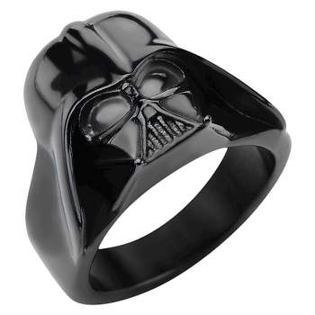Men's Star Wars Darth Vader Stainless Steel 3D Ring - Black