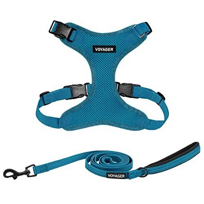 Voyager Step-In Lock Adjustable Dog & Cat Harness and 5ft Leash Combo
