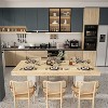 FUFU&GAGA Yellow Dining Table with White Base Versatile Table - 2 of 4