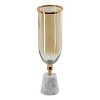 HomeRoots 19" Gold And White Glass And Marble Table Vase - 4 of 4