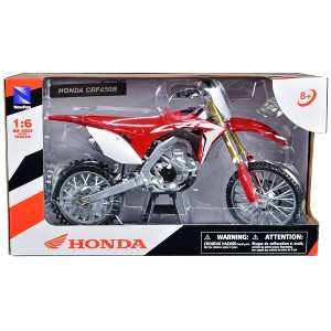 Honda CRF450R Dirt Bike Motorcycle Red and White 1/6 Diecast Model by New Ray - 1 of 4