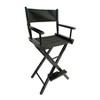 Casual Home Director's Chair, Black Frame/Black Canvas,Suitable for adults, foldable style, 2pcs/set populus - 4 of 4