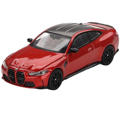 BMW M4 Competition Sakhir Orange Metallic with Carbon Top Limited Edition 1/64 Diecast Model Car by Mini GT