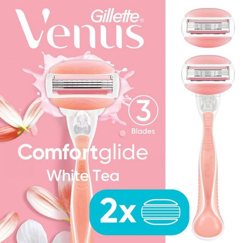 Venus Comfortglide White Tea Women's Razor + 2 Razor Blade Refills : Target