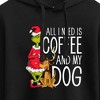 Women's - Dr. Seuss - The Grinch and Max All I Need Is Coffee and My Dog Cropped Graphic Hoodie - 2 of 4