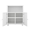 GlasFlength File Cabinets Printer Stand File Cabinet Rolling Cabinet Mobile File Cabinet Open Storage for Home Office, White, 23.62"*19.68"*28.93" - 4 of 4