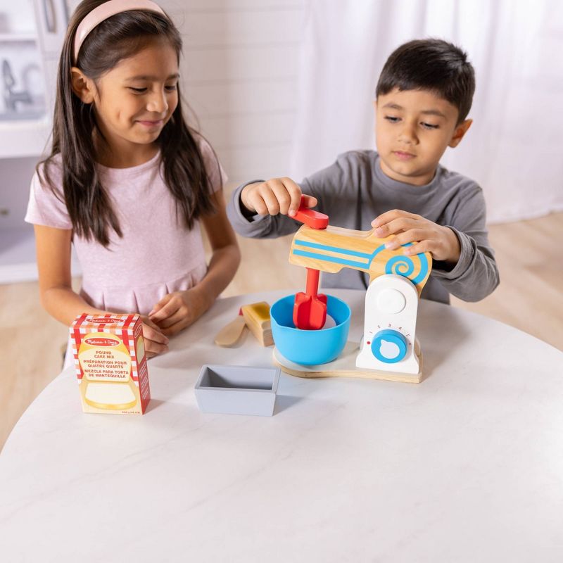 Melissa &#38; Doug Wooden Make-a-Cake Mixer Set (11pc) - Play Food and Kitchen Accessories, 3 of 17